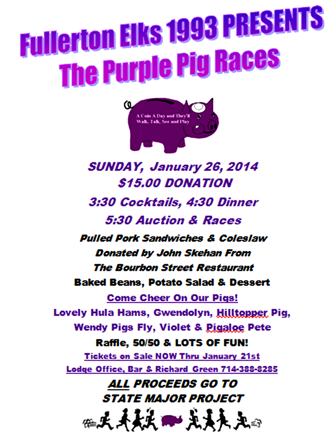 Racing Purple Pigs